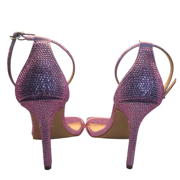 NIB | BETSEY JOHNSON Cole Pink Rhinestone Stiletto Sandal sz 8.5 | MSRP $148 - Picture 5 of 11